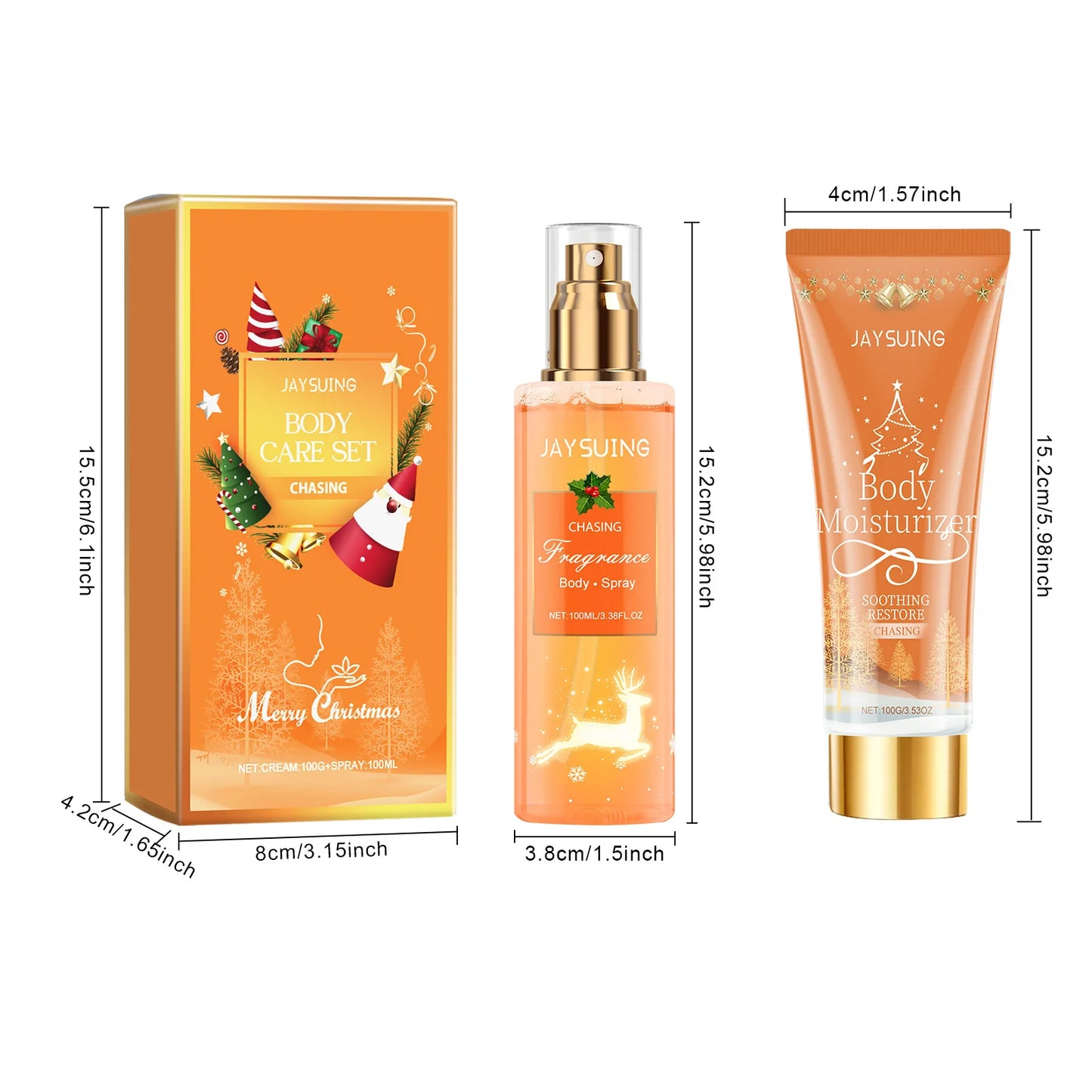 Jaysuing 200g Floral Scent Pheromone Body Care Set Fragrance Body Spray Lotion Moisturizing Deodorant Smoothing Repairing Dry