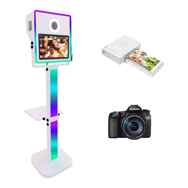 Portable Magic Mirror Photo Booth shell 15.6 Inch Touch Screen DSLR camera Photo Booth kiosk Selfie for Weddings Party Events ﻿