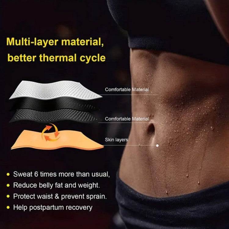 Cross-border sports women's waist trainer slimming belt sweaty adjustable zipper reinforced body shaping abdominal belt - MarvelouStoree