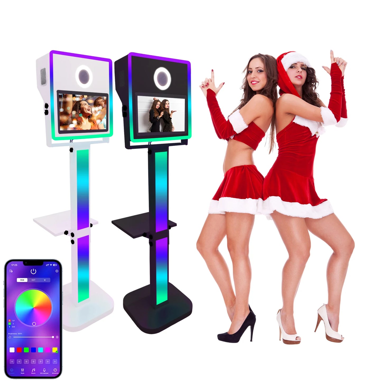 Portable Magic Mirror Photo Booth shell 15.6 Inch Touch Screen DSLR camera Photo Booth kiosk Selfie for Weddings Party Events ﻿