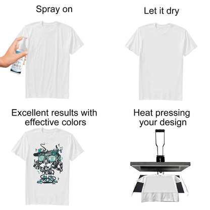 Sublimation Coating Spray Clothing Quick-Drying Spray Heat Transfer Wear-Resistant Anti-Stain - MarvelouStoree