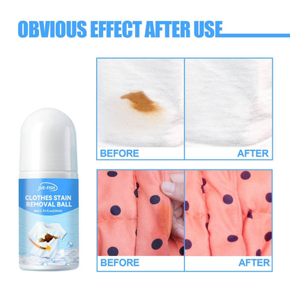 Jue-Fish Clothes Stains Removal Rolling Ball Oil Stains Sauce Oil Stains Portable Cleaning and Decontamination Special Rolling Ball - MarvelouStoree