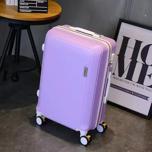 ABS+PC luggage set travel suitcase on wheels Trolley luggage carry on cabin suitcase Women bag Rolling luggage spinner wheel