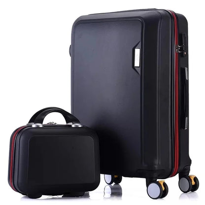 ABS+PC luggage set travel suitcase on wheels Trolley luggage carry on cabin suitcase Women bag Rolling luggage spinner wheel