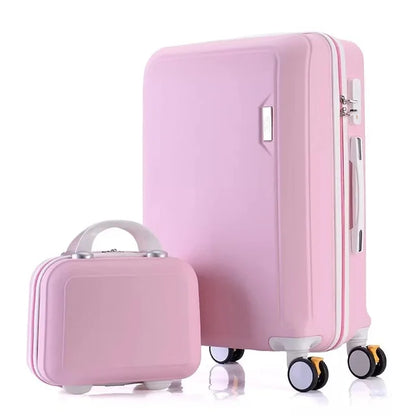 ABS+PC luggage set travel suitcase on wheels Trolley luggage carry on cabin suitcase Women bag Rolling luggage spinner wheel