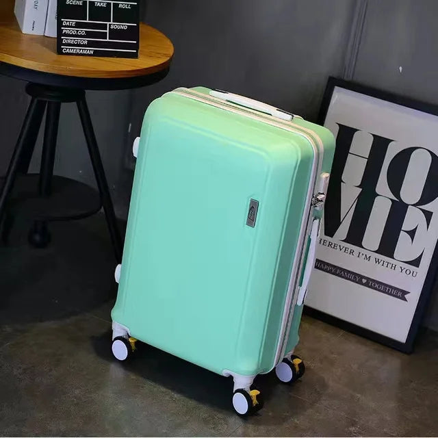 ABS+PC luggage set travel suitcase on wheels Trolley luggage carry on cabin suitcase Women bag Rolling luggage spinner wheel