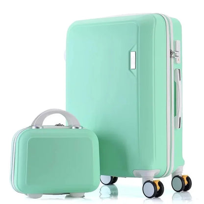 ABS+PC luggage set travel suitcase on wheels Trolley luggage carry on cabin suitcase Women bag Rolling luggage spinner wheel