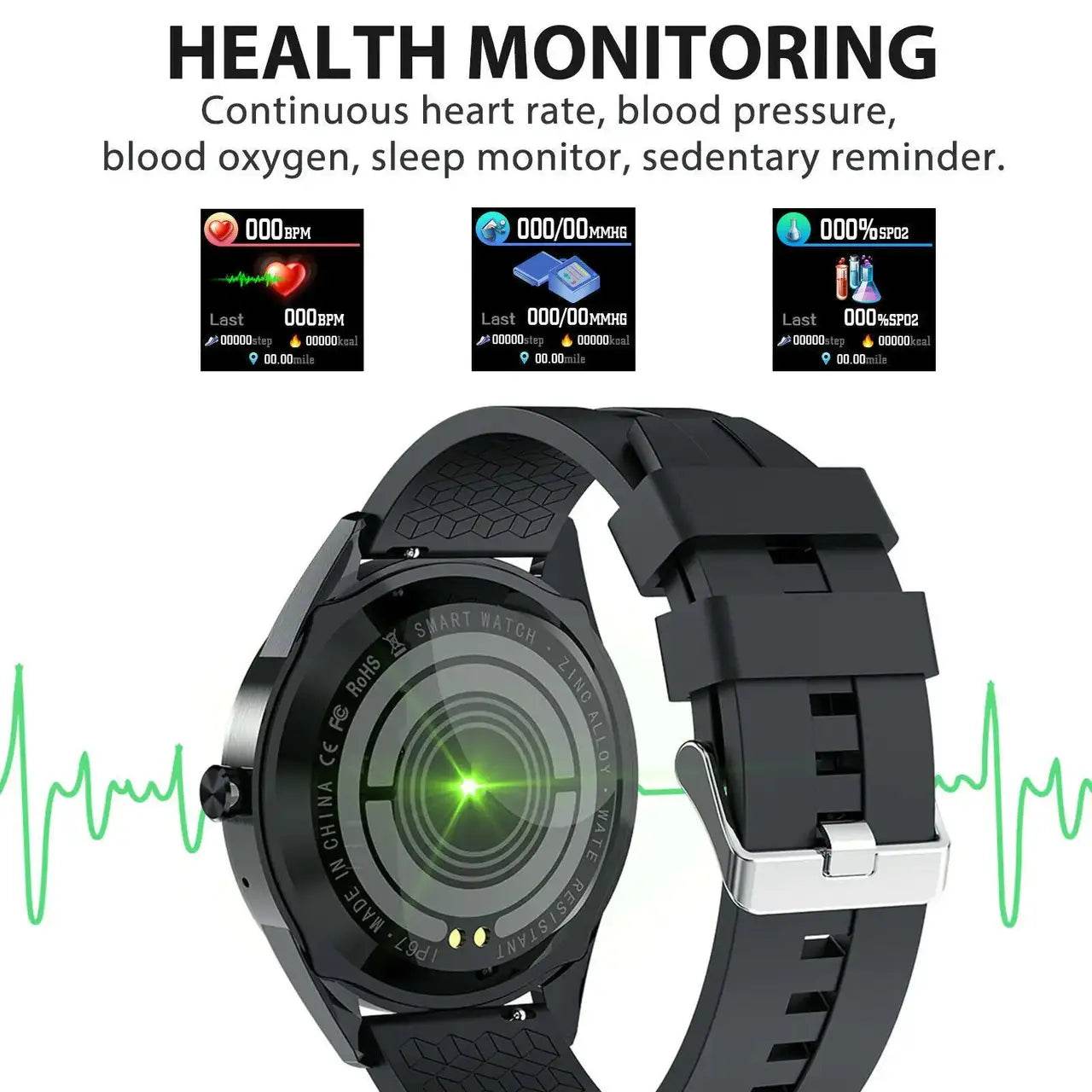 Waterproof Bluetooth Smart Watch Phone Mate Heart Rate Tracker For iOS Android - MarvelouStoree