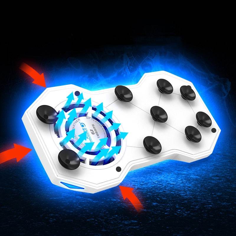 G1 Mobile Phone Cooling Pad Mute Gaming Cooler Radiator Fans With Ring Holder Stand Portable Rechargeable Power - MarvelouStoree