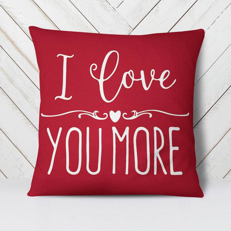 Valentine's Day Linen Printed Pillow Amazon Dwarf Festival Pillow Cover Living Room Sofa Pillow - MarvelouStoree