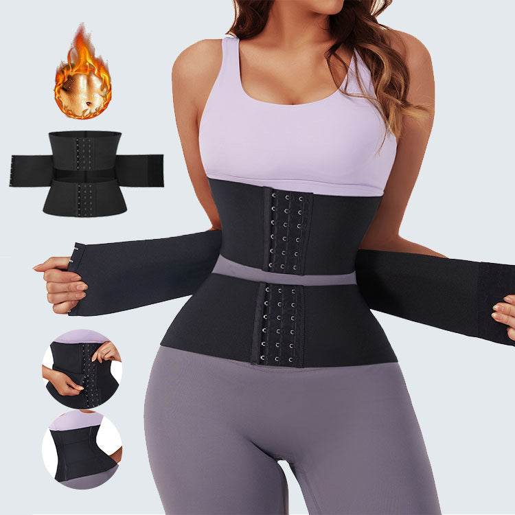 Abdominal Waist Belt Abdominal Training Enhanced Version Double Breasted Girdle Sports Corset Postpartum Body Sculpting Belt - MarvelouStoree