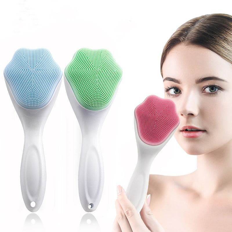 Cat Claw Face Wash Brush Silicone Long Handle Cat Claw Brush Soft Silicone Pore Cleaning Brush Facial Cleanser - MarvelouStoree