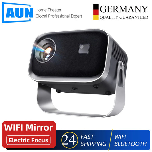 AUN A003 MINI Projector 3D Theater Portable Home Cinema LED Videoprojector WIFI Mirror Android IOS SmartPhone for 1080P 4K Video