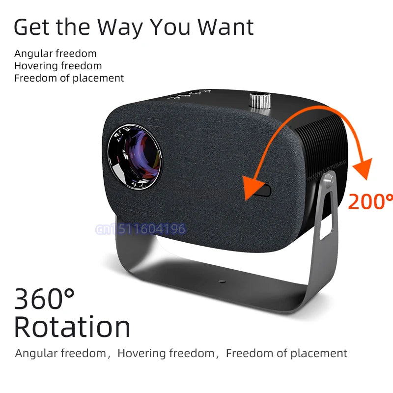 AUN A003C MINI Projector Portable WIFI Home Theater Cinema Sync Android IOS SmartPhone Laser Beamer For 1080P FUll HD 4K Movie