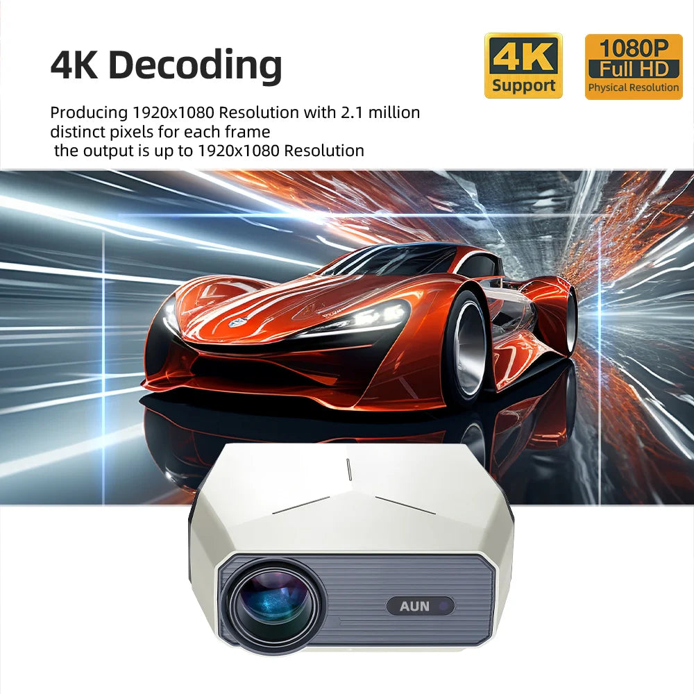 Marveloustoree projector A004 Pro Android Projector Portable Full HD Home Cinema 4K Movie Decode 1080P VideoProjector Electric Focus 3D MINI Theater