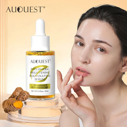 AUQUEST Vitamin C Face Serum Whitening Dark Spot Remover Hyaluronic Acid Collagen Turmeric Serum Brightening Facial Skin Care