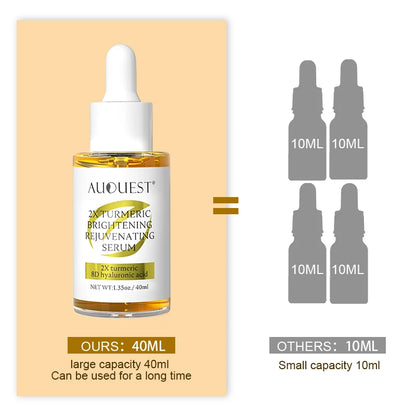 AUQUEST Vitamin C Face Serum Whitening Dark Spot Remover Hyaluronic Acid Collagen Turmeric Serum Brightening Facial Skin Care