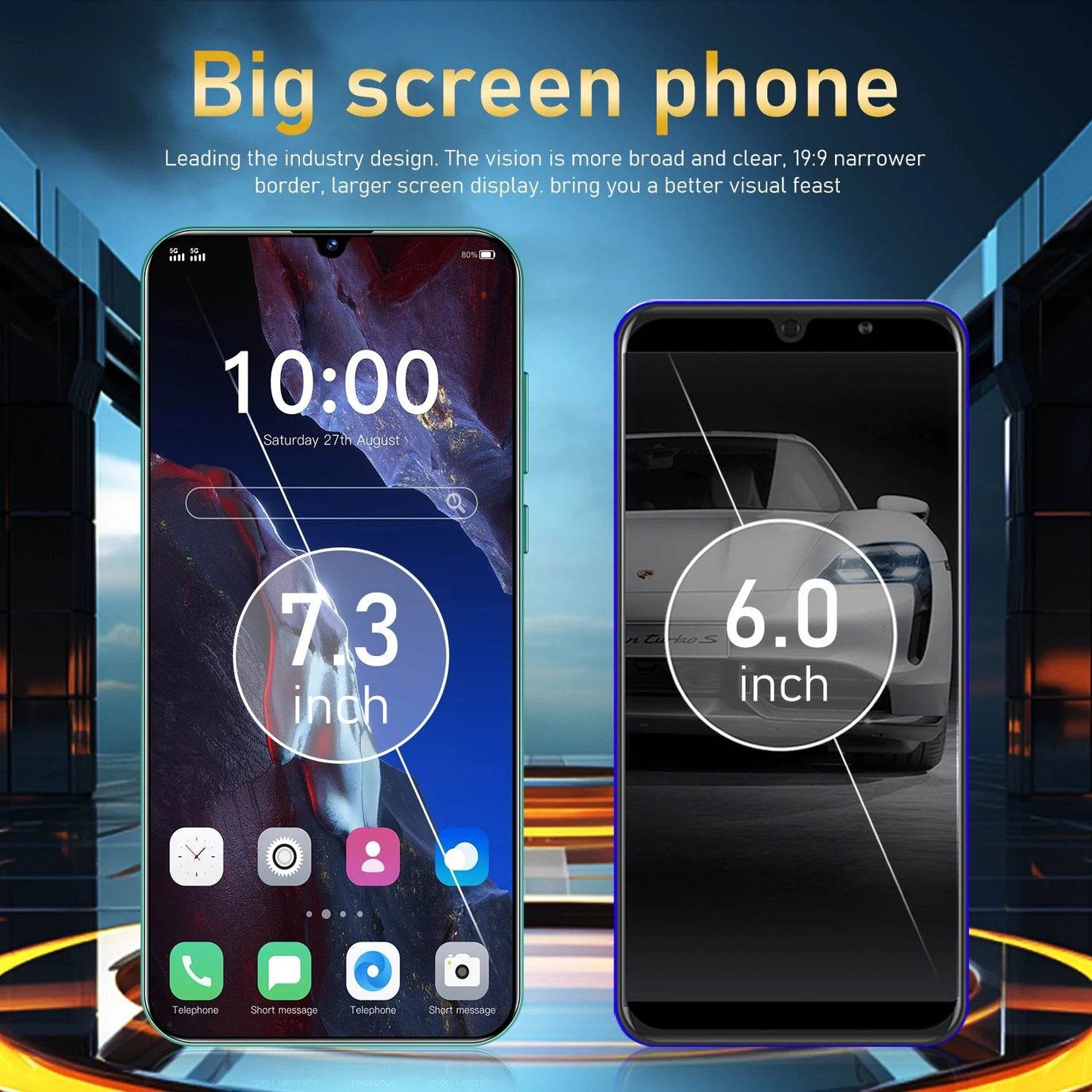 NEW 2025 Global Version Original Mobile Phones X5 Pro 7.3 inch Full Screen Cellphones16G+1T android smartphone Dual SIM Card - MarvelouStoree