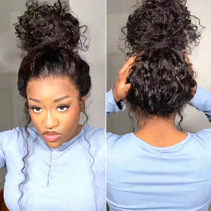 250 Density Deep Wave 360 Full Hd Lace Front Human Hair Wig Pre Plucked Water Wave 13X6 Lace Frontal Wig Glueless Wig Human Hair