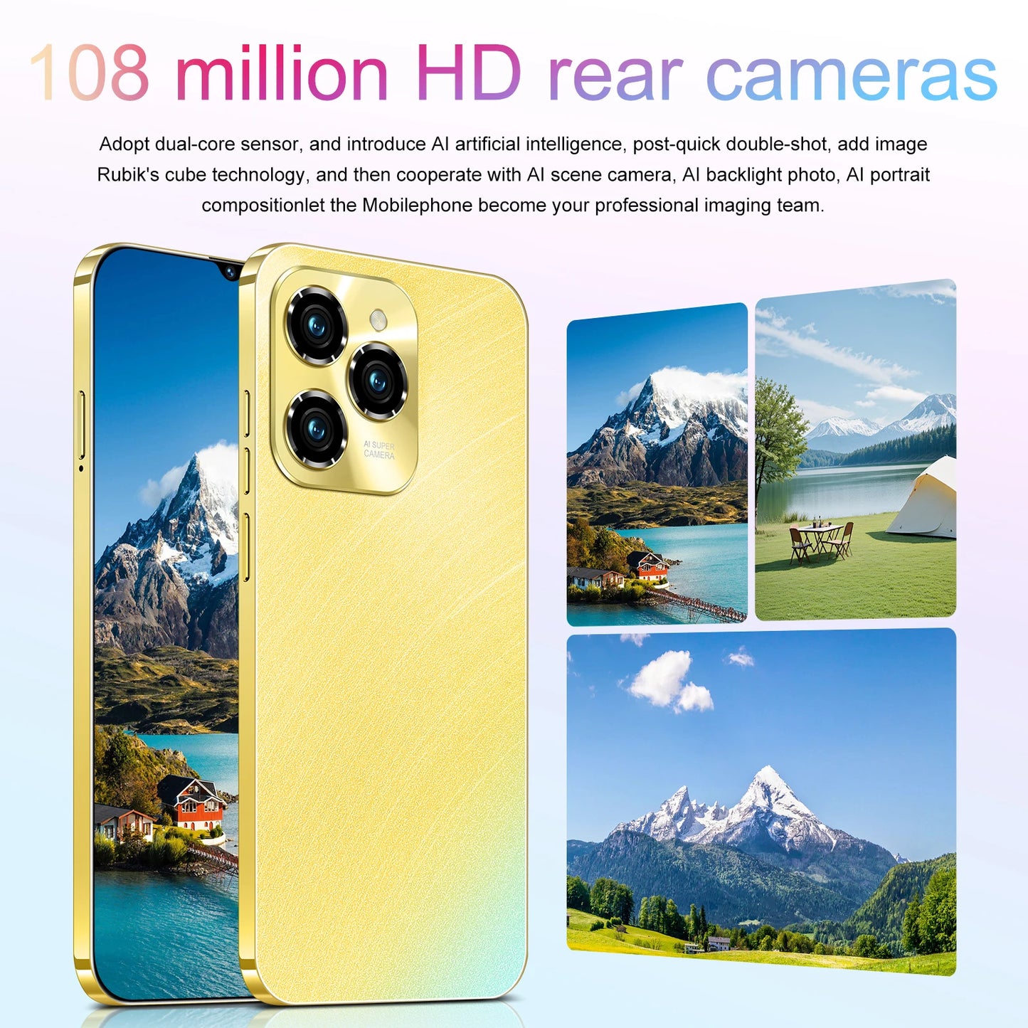 New Hot40 Pro Smartphone 6.8inch Full Screen 4G/5G Cell Phone 16TB+1TB 6800mAh Mobile Phones 108MP Global Version Celulares