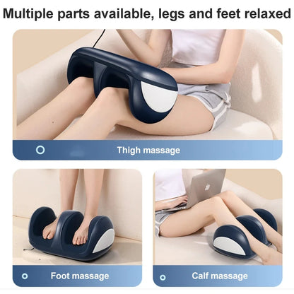 Super Big Electric Foot Leg Massager Deep Tissue Shiatsu Kneading Relax Heated Roller Calf Relieve Stress Care Foot Machine Tool