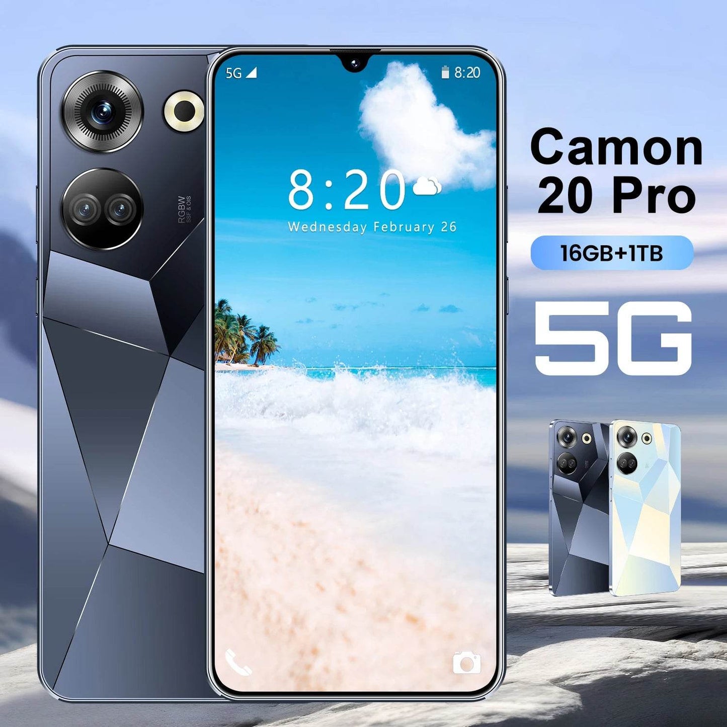 2025 Camon 20 Pro Smartphone 7.3inch Full Screen 4G/5G Cell Phone 16TB+1TB 8000mAh Mobile Phones 108MP Global Version Celulares - MarvelouStoree