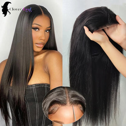 26inch Glueless Wig Human Hair Ready To Wear Straight 6x4 4x4 Pre-Cut Glueless Wigs Pre-Plucked Top Brazilian Wigs for Women