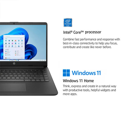 HP 14" Business Light Laptop, Intel Celeron N4120, 16GB RAM 384GB Storage(128GB eMMC+256GB Micro SD), 1 Year Office 365, Win11 S