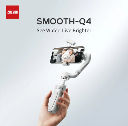 ZHIYUN SMOOTH Q4 combo q4 Smartphone Gimbal 3-Axis Portable Phone Stabilizer for iPhone 14 pro max 13 12 pro max/Huawei/Samsung