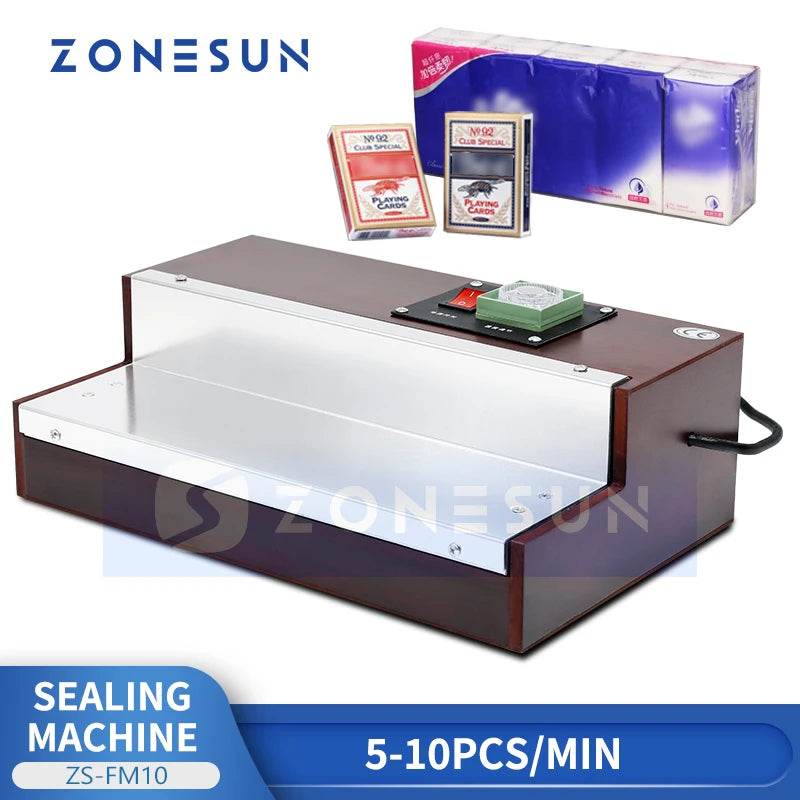 Zonesun ZS-FM10 Cellophane Sealing Machine BOPP Film Heat Shrinker Machine for Perfume Box Carton Film Packaging - MarvelouStoree