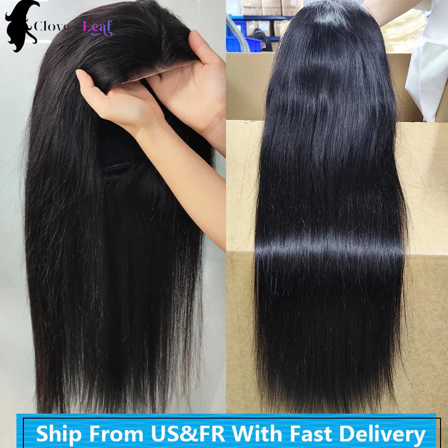 26inch Glueless Wig Human Hair Ready To Wear Straight 6x4 4x4 Pre-Cut Glueless Wigs Pre-Plucked Top Brazilian Wigs for Women