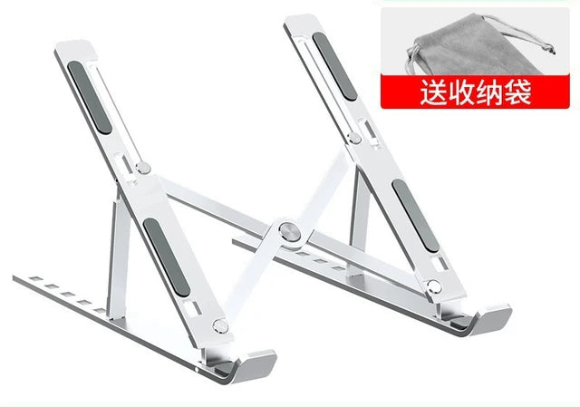 Marveloustoree smart Aluminum Alloy Laptop Holder Stand Adjustable Foldable Portable for Notebook Computer Bracket Lifting  Non-slip Holder