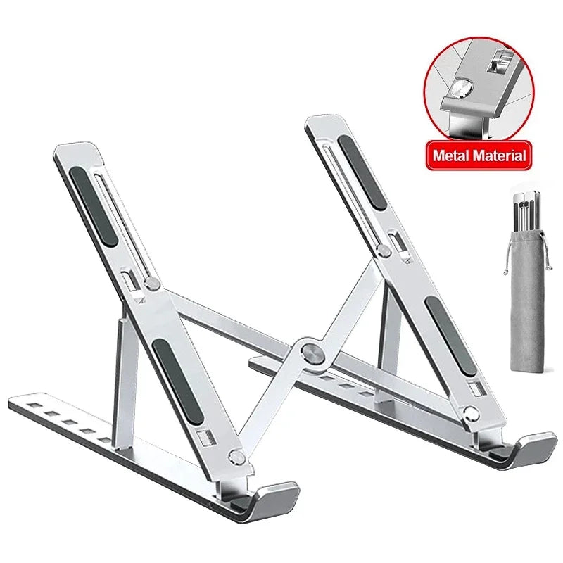 Marveloustoree smart Aluminum Alloy Laptop Holder Stand Adjustable Foldable Portable for Notebook Computer Bracket Lifting  Non-slip Holder