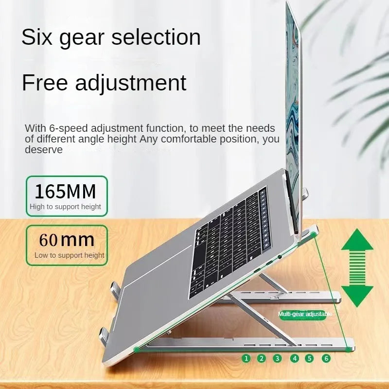 Marveloustoree smart Aluminum Alloy Laptop Holder Stand Adjustable Foldable Portable for Notebook Computer Bracket Lifting  Non-slip Holder