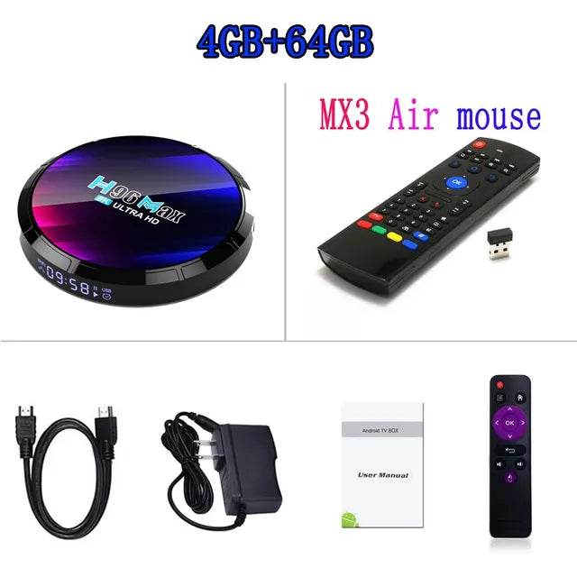 Android TV Box H96MAX RK3528 Android Box Support 2.4G/5.8G WiFi6 BT5.0 4K Video Set Top TV Box Decode And Play 8K 24Fps - MarvelouStoree