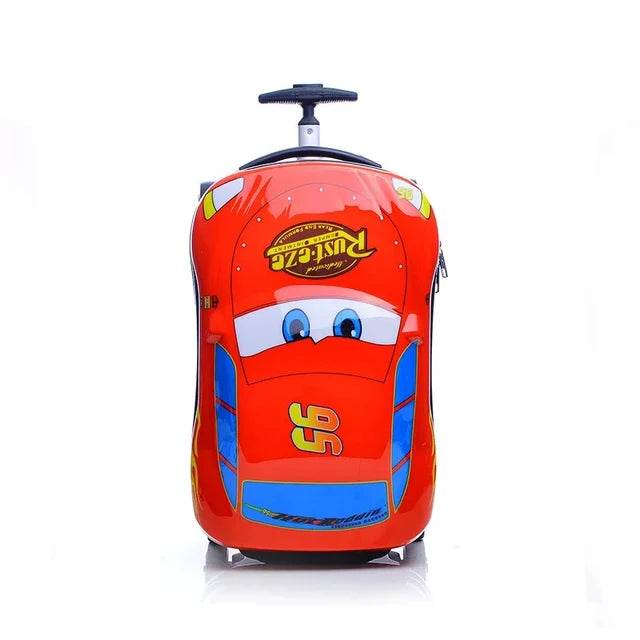 Anime Supercar Child Boy Girl Toys Trolley Suitcase cute cartoon Children's luggage Wheel Suitcase Travel Children's Suitcase - MarvelouStoree