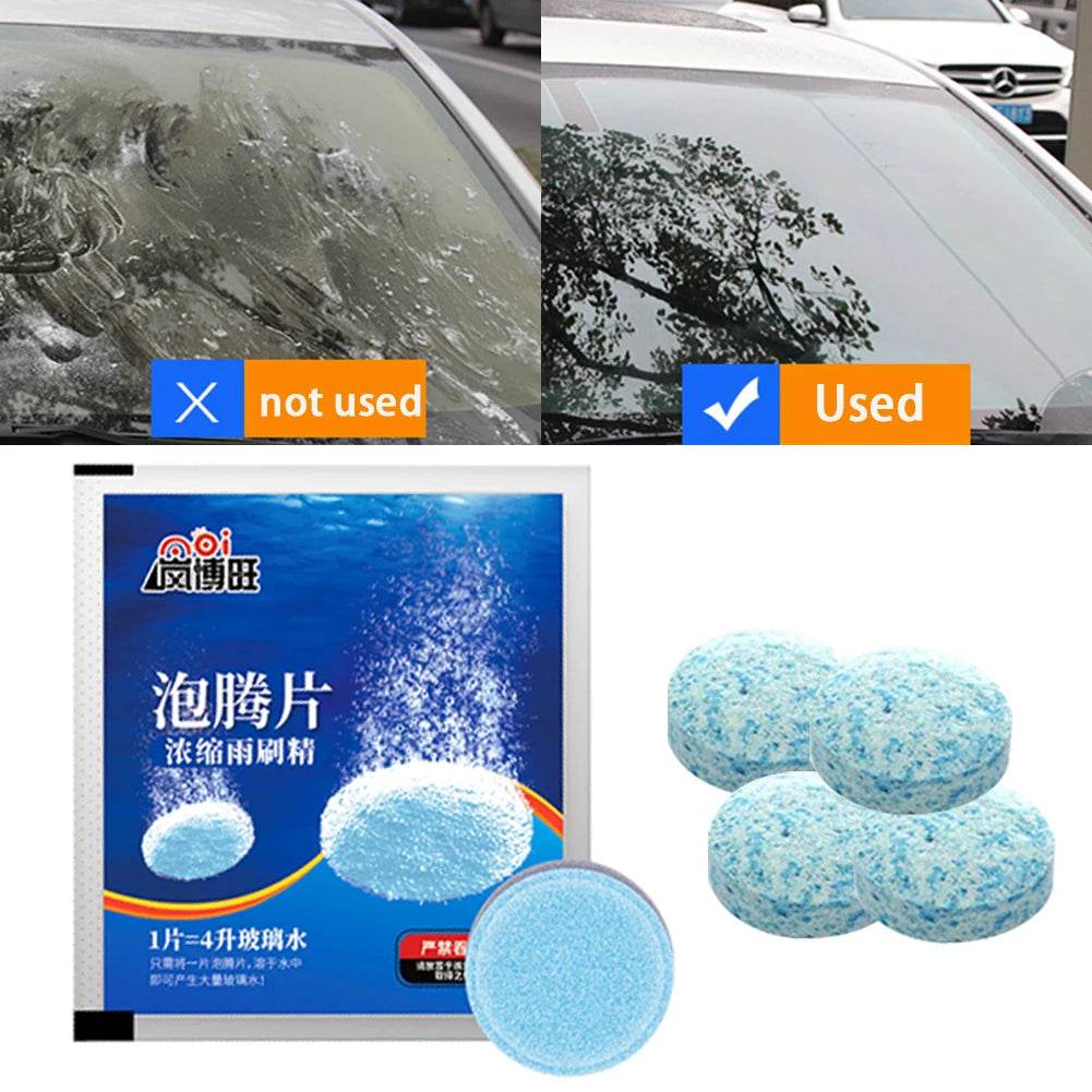 Auto Wiper Glass Solid Cleaning Car Windscreen Wiper Solid Cleaner Effervescent Tablets Cleaning Windshield Window Glass Cleaner - MarvelouStoree