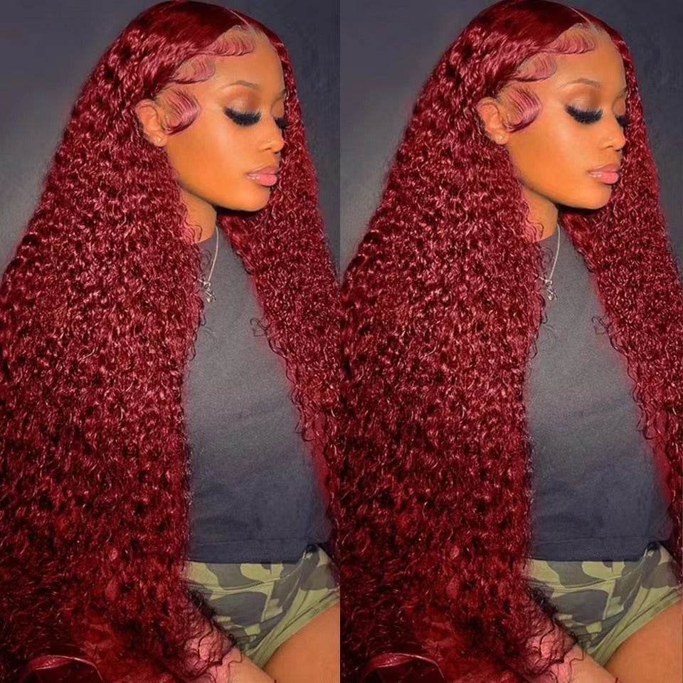 Front lace wig 13x4lace front wigs human hair wig women's long hair full head cover - MarvelouStoree