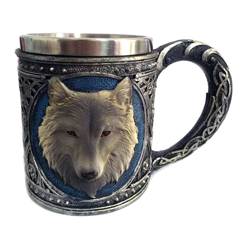 3D Wolf Mug Cartoon Animal Lone Wolf King Drinking Cup Tea Beer Coffee Mug Gift