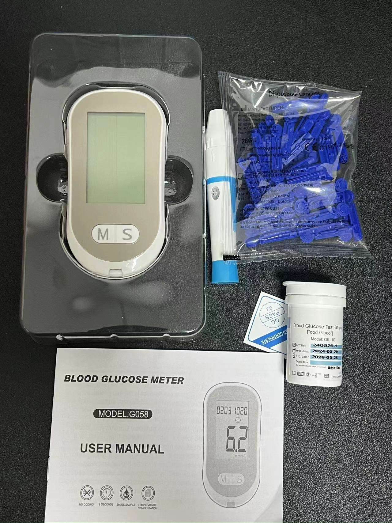 Easy Use Blood Glucose Meter Glucometer Digital Blood Glucose Meter Glucometre with Blood Glucose Test Strips - MarvelouStoree