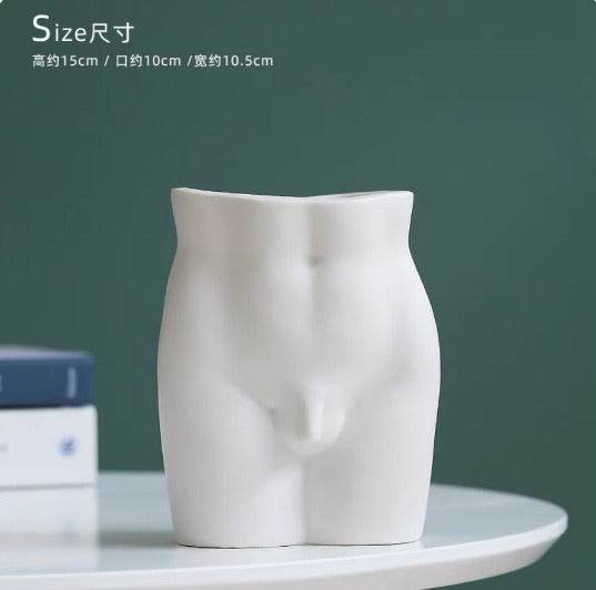 Human Body Shape Flower Vase Nordic Ceramic Flower Pot Home Garden Room Art Decoration - MarvelouStoree