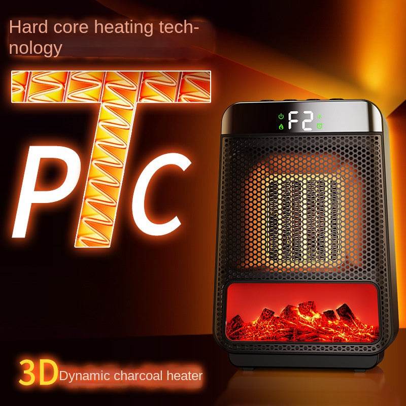 3D dynamic flame heater, household heater, silent and energy-saving PTC speed electric heater - MarvelouStoree