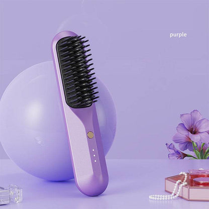 Household and business travel wireless portable electric heating small shape straightening comb - MarvelouStoree