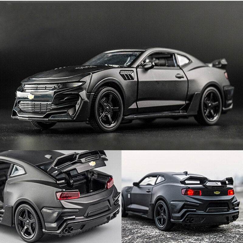 KIDAMI 1:32 Alloy Diecast Car Model Chevrolet Camaro Pull Back Sound Light Kids Toy Car Collection for Children's Gifts машинки - MarvelouStoree