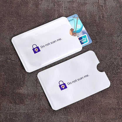 20pcs Anti scan card sleeve credit NFC RFID card protector Anti-magnetic aluminum foil portable bank card holder - MarvelouStoree