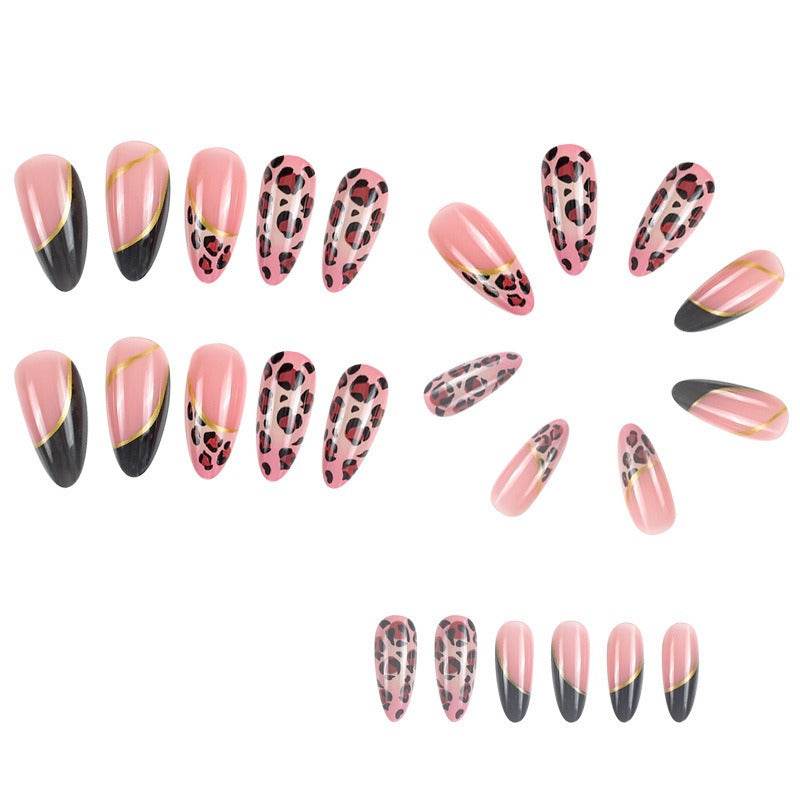 Nail Art Almond Nails Finished Wearable Nails Mid-Length Nail Art Patch Ins Style Hot Girl - MarvelouStoree