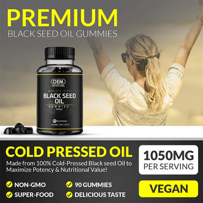 Black seed oil gummies hair gummies