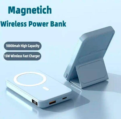 New Custom Logo Portable 10000mah Wireless Power Station 22.5W Fast Charger Stand Holder Magnetico Power Bank