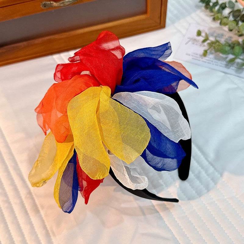 Handmade European and American headbands with versatile fabric flower hair accessories - MarvelouStoree