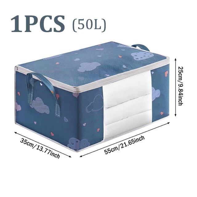 Big Capacity Storage Bag 4/2/1PCS Quilt Clothes Moisture Dust Proof Proof Organizer Duvet Blanket Sorting Bags Luggage Bag